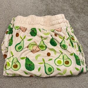 Little Sleepies Avocado Print Pajama Pants - Cream and Green
